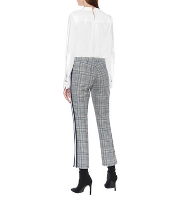 Pantalon The Insider Ankle en coton à carreaux | Mother