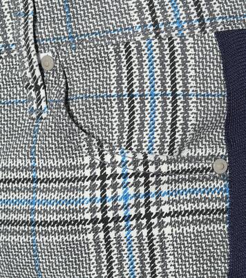 Pantalon The Insider Ankle en coton à carreaux | Mother