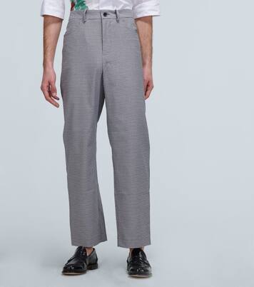Theo straight-leg houndstooth pants | Goetze