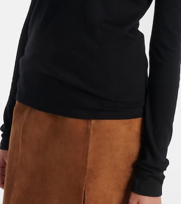 Essential turtleneck cotton top | Vince