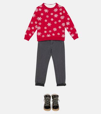 Snowflake intarsia-knit sweater | Rachel Riley