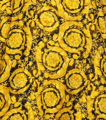 Cafetan Baroque imprimé en coton et soie | Versace Kids