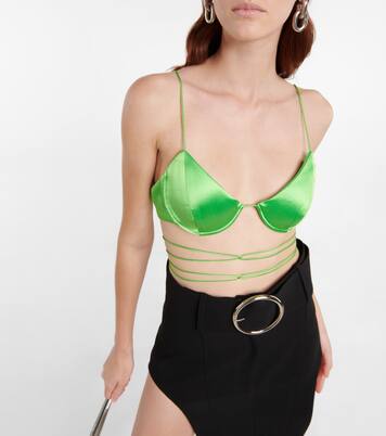 Bralette Comer aus Satin | Alex Perry