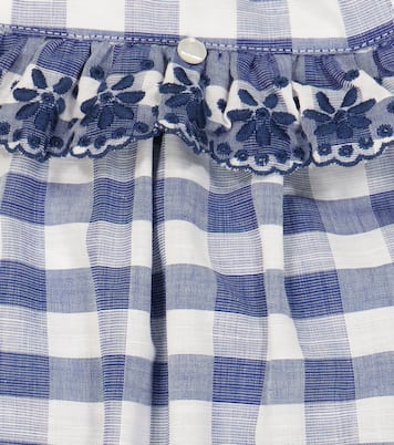 Baby checked cotton playsuit | Tartine et Chocolat