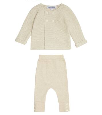 Baby cotton cardigan, leggings and bootie set | Tartine et Chocolat