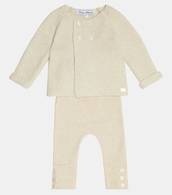Baby cotton cardigan, leggings and bootie set | Tartine et Chocolat