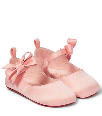 Baby Lou Babe satin ballet flats | Christian Louboutin Kids