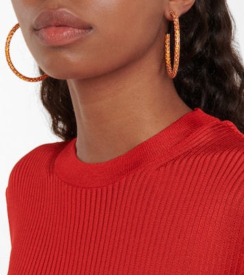 Ohrringe Cameron Large mit Kristallen | Amina Muaddi