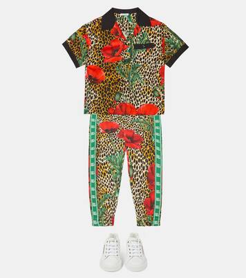 Printed cotton sweatpants | Dolce&Gabbana Kids