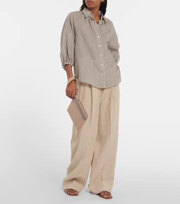 Embellished suede thong sandals | Brunello Cucinelli