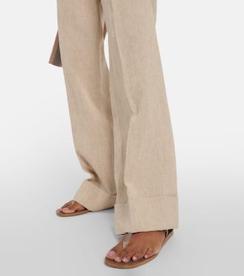 Embellished suede thong sandals | Brunello Cucinelli