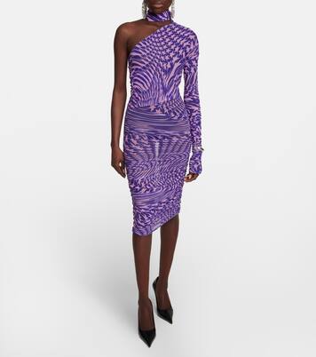 Robe imprimée en résille | Mugler