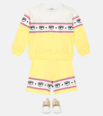 x Chiara Ferragni eye-motif sweatpants | Monnalisa