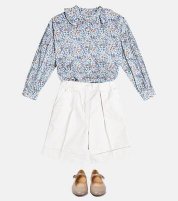 Floral cotton poplin shirt | Il Gufo