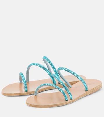 Verzierte Sandalen Polytimi aus Leder | Ancient Greek Sandals