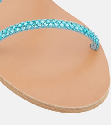 Verzierte Sandalen Polytimi aus Leder | Ancient Greek Sandals