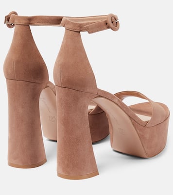 Plateausandalen Sheridan aus Veloursleder | Gianvito Rossi