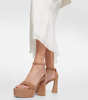 Plateausandalen Sheridan aus Veloursleder | Gianvito Rossi