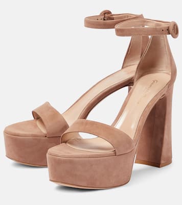 Plateausandalen Sheridan aus Veloursleder | Gianvito Rossi