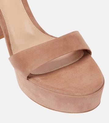 Plateausandalen Sheridan aus Veloursleder | Gianvito Rossi