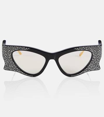 Occhiali da sole cat-eye con cristalli | Gucci