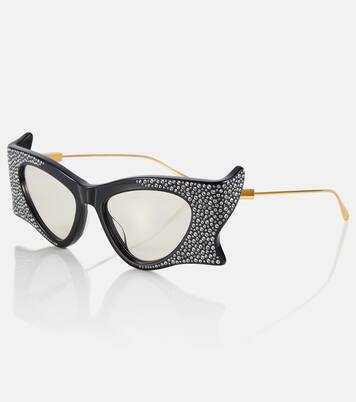 Occhiali da sole cat-eye con cristalli | Gucci