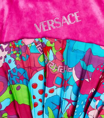 Logo pleated sweater dress | Versace Kids