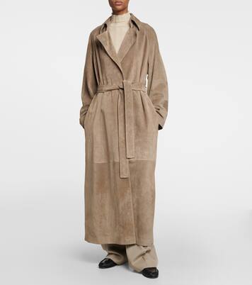 Poseidone suede coat | The Row