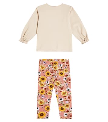 Baby cotton blend sweatshirt and sweatpants set | Molo