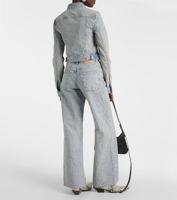 Giacca di jeans cropped in jacquard | Acne Studios