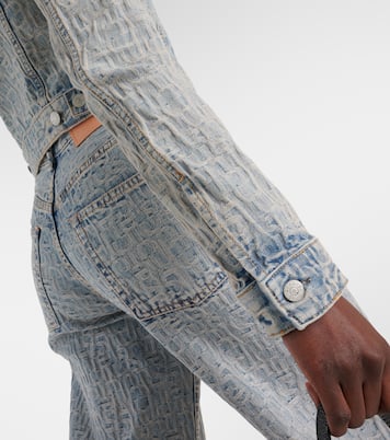 Giacca di jeans cropped in jacquard | Acne Studios