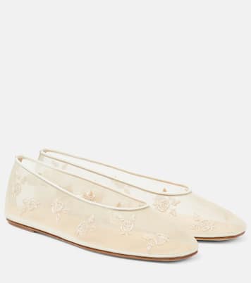 Embroidered mesh ballet flats | Magda Butrym