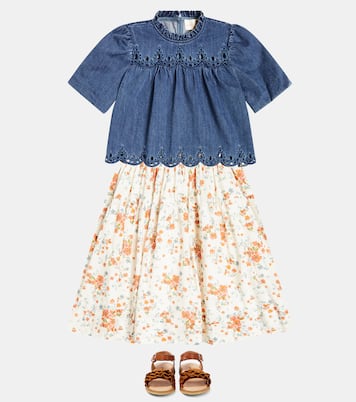 Jupe en coton à fleurs | Petite Amalie  