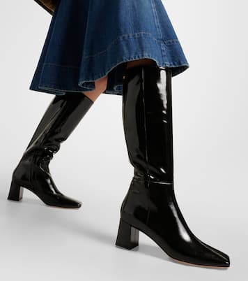 55 patent leather knee-high boots | Gianvito Rossi