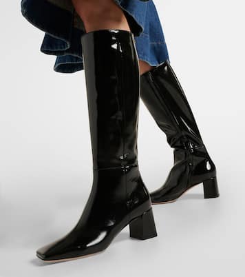 55 patent leather knee-high boots | Gianvito Rossi