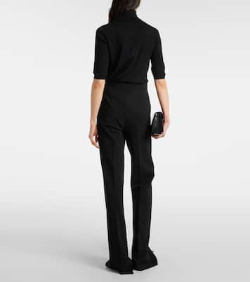 Norcia pleated jersey straight pants | Max Mara