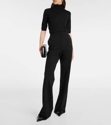 Norcia pleated jersey straight pants | Max Mara