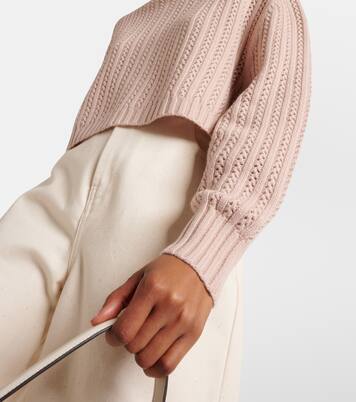 Pull raccourci en laine et cachemire | Max Mara