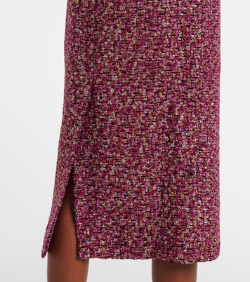 Midirock aus Tweed mit Pailletten | Alessandra Rich