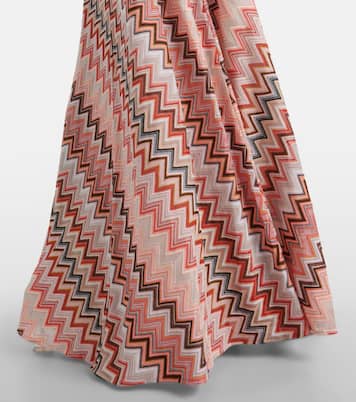 Abito lungo in misto cotone a zig-zag | Missoni