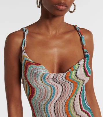 Wave open-back lamé maxi dress | Missoni