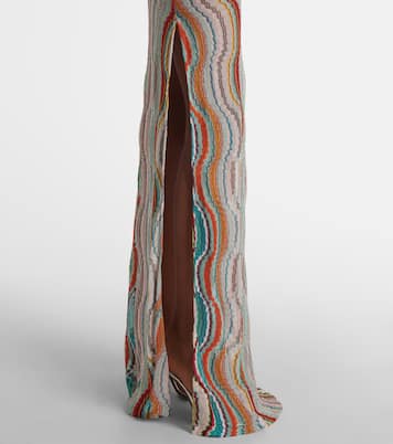 Wave open-back lamé maxi dress | Missoni