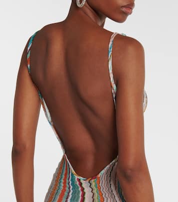 Wave open-back lamé maxi dress | Missoni