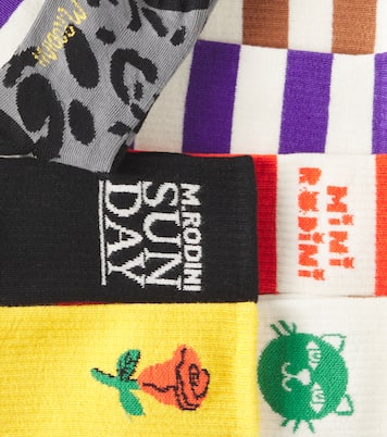Set of 7 printed cotton-blend socks | Mini Rodini