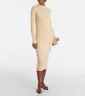 Abito midi in cotone e lana | Jil Sander