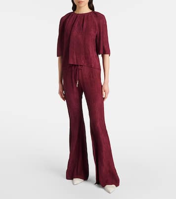 Pantalon évasé Claude en soie | Gabriela Hearst