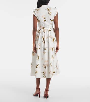 Bedrucktes Midikleid aus Baumwollpopeline | Erdem