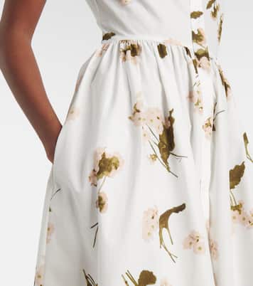 Bedrucktes Midikleid aus Baumwollpopeline | Erdem