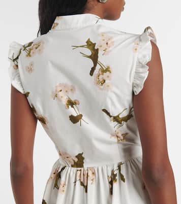 Bedrucktes Midikleid aus Baumwollpopeline | Erdem