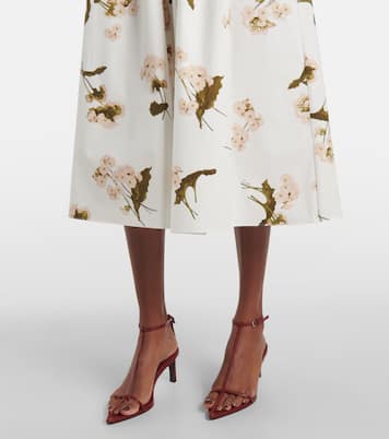 Bedrucktes Midikleid aus Baumwollpopeline | Erdem